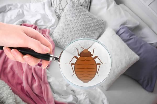 ispezione di cuscini e materasso